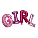 Balon foliowy napis Girl różowy 78x30cm