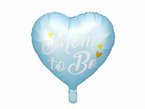Balon foliowy  Mom to be błękitny babyshower 35cm