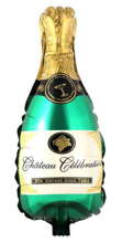 Balon foliowy butelka szampana zielona Chateau Celebration 73x31cm