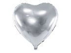 Balon foliowy serce srebrny 18cali 45cm