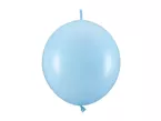 Balony lateksowe błękitne z łącznikiem 28cm 20szt