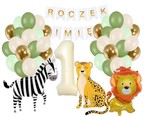 Zestaw Roczek  Safarii + Imię baner personalizowany