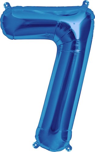 Balon foliowy niebieski cyfra 7 41cm
