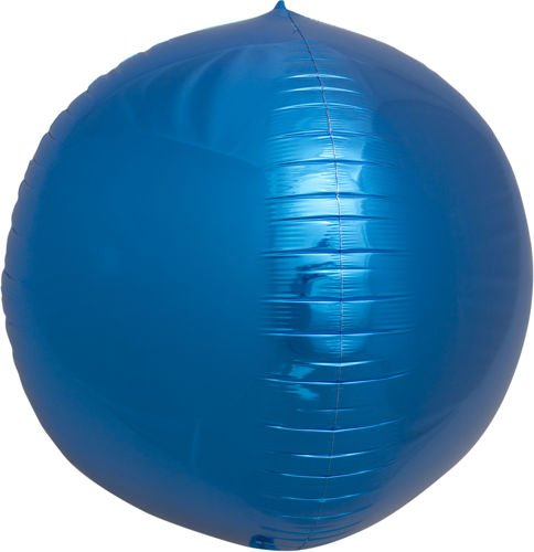 Balon foliowy okrągły 3D niebieski 17cali 43cm