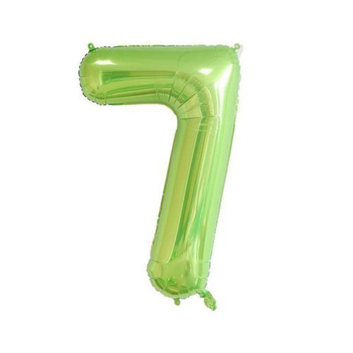 Balon foliowy zielony cyfra 7 90cm