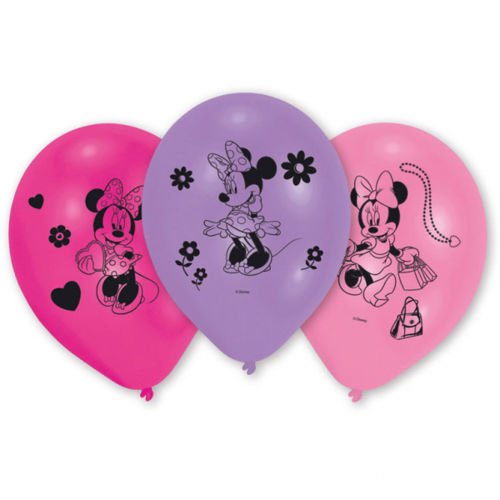 Balony lateksowe Myszka Minnie różowe 25,4cm 10szt