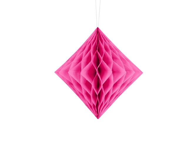 Diament bibułowy różowy 20 cm