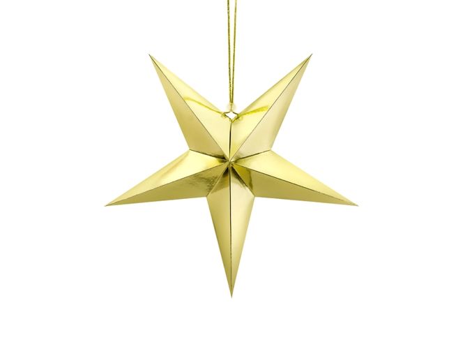 Gwiazda papierowa złota ozdoba Święta 45cm